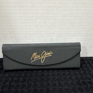 Maui Jim Small Folding Matte Black Eyeglasses Case Summer Travel Beach Transport